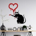 Decoratiune de perete, Banksy Metal 08, (Grosime: 1,5 mm), Alb