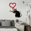 Decoratiune de perete, Banksy Metal 08, (Grosime: 1,5 mm), Alb