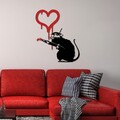 Decoratiune de perete, Banksy Metal 08, (Grosime: 1,5 mm), Alb