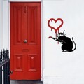 Decoratiune de perete, Banksy Metal 08, (Grosime: 1,5 mm), Alb