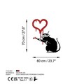 Decoratiune de perete, Banksy Metal 08, (Grosime: 1,5 mm), Alb