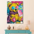 Tablou decorativ, BSRPOPC-017, Lemn, Multicolor
