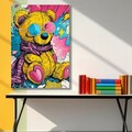 Tablou decorativ, BSRPOPC-017, Lemn, Multicolor