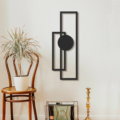 Decoratiune de perete, Trident, Dimensiune totală: 32 x 85 cm, Negru