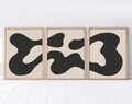 Tablou decorativ (3 Pieces), Huhu199, Lemn masiv (Grosime: 2,5 cm, Multicolor