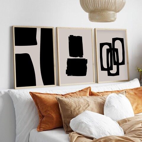 Tablou decorativ (3 Pieces), Huhu236, Lemn masiv (Grosime: 2 cm, Multicolor