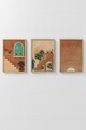 Tablou decorativ (3 Pieces), 3Dartsohoset27, MDF, Multicolor