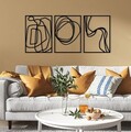 Decoratiune de perete, Achermus, Dimensiune: 120 x 54 cm, Negru