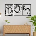 Decoratiune de perete, Achermus, Dimensiune: 120 x 54 cm, Negru