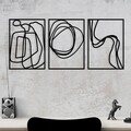 Decoratiune de perete, Achermus, Dimensiune: 120 x 54 cm, Negru
