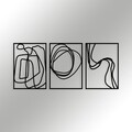Decoratiune de perete, Achermus, Dimensiune: 120 x 54 cm, Negru