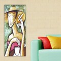 Tablou decorativ, DKY21398524_50120, Lemn (Grosime: 3 cm, Multicolor