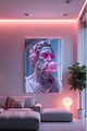 Tablou decorativ, Hhlneon007, 70 x 100 cm, Multicolor