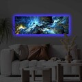 Tablou decorativ cu lumina LED, 3090KTLGDACT, 30 x 90 cm, Multicolor