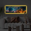 Tablou decorativ cu lumina LED, 3090KTLGDACT, 30 x 90 cm, Multicolor