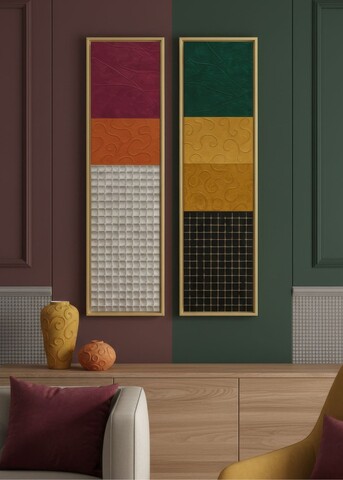 Tablou decorativ (2 Pieces), Huhu743, Aluminiu, Multicolor