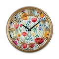 Ceas de perete decorativ, Hisar Spring Blossom, Dimensiune: 40 x 40 cm, Multicolor