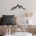 Decoratiune de perete, Mountain, Dimensiune: 52 x 20 cm, Negru