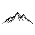 Decoratiune de perete, Mountain, Dimensiune: 52 x 20 cm, Negru