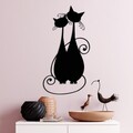 Decoratiune de perete, Cat 10, 30 x 60 cm, Negru
