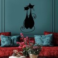 Decoratiune de perete, Cat 10, 30 x 60 cm, Negru