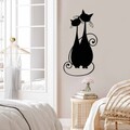 Decoratiune de perete, Cat 10, 30 x 60 cm, Negru