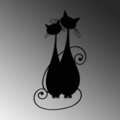 Decoratiune de perete, Cat 10, 30 x 60 cm, Negru