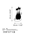 Decoratiune de perete, Cat 10, 30 x 60 cm, Negru