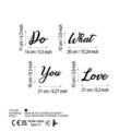 Decoratiune de perete, Do Love Love Do, Dimensiune: 14 x 11 cm (1 bucată), Negru