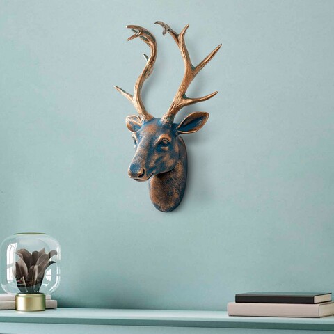 Decoratiune de perete, Deer, Dimensiuni: 26 x 38 x 17 cm, Multicolor
