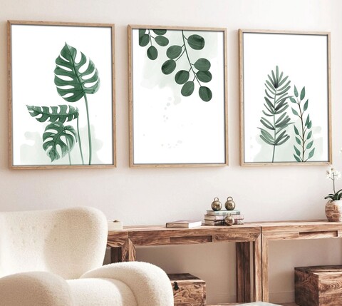 Tablou decorativ (3 Pieces), Huhu193, Lemn masiv (Grosime: 2,5 cm, Multicolor