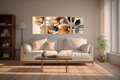 Tablou decorativ (3 Pieces), Huhu306, Lemn masiv (Grosime: 2 cm, Multicolor