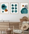 Tablou decorativ (3 Pieces), Huhu117, Lemn masiv (Grosime: 2,5 cm, Multicolor