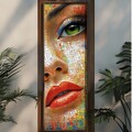 Tablou decorativ, EMR084, Lemn, Multicolor
