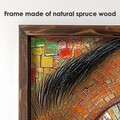 Tablou decorativ, EMR084, Lemn, Multicolor