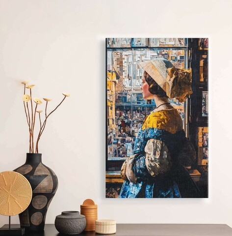 Tablou decorativ, YNS-1038-70 x 100, Lemn, Multicolor