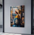 Tablou decorativ, YNS-1038-70 x 100, Lemn, Multicolor