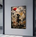 Tablou decorativ, YNS-1043-70 x 100, Lemn, Multicolor