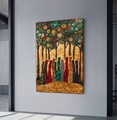 Tablou decorativ, YNS-1045-70 x 100, Lemn, Multicolor