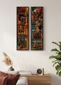 Tablou decorativ (2 Pieces), Huhu744, Aluminiu, Multicolor