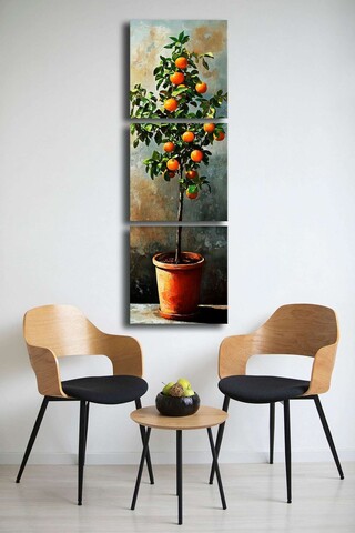 Tablou decorativ (3 Pieces), 3P4545BSRC-007, Cadru: 100% PIN (Grosime: 2,8 mm, Multicolor
