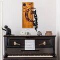 Decoratiune de perete, Owl, Lățime: 36 cm Înălțime: 66 cm Adâncime: 3 cm, Nuc / Negru
