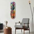 Tablou decorativ, Watercolor Ananas, Dimensiune: 20 x 80 cm, Multicolor