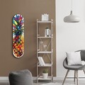 Tablou decorativ, Watercolor Ananas, Dimensiune: 20 x 80 cm, Multicolor