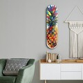 Tablou decorativ, Watercolor Ananas, Dimensiune: 20 x 80 cm, Multicolor