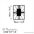 Ceas de perete, Unlined, Dimensiuni: 49 x 38 cm, Negru