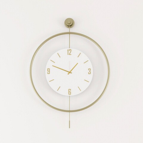 Ceas de perete, Mclock-00134, Lățime: 58 cm Înălțime: 85 cm Adâncime: 7 cm, Auriu