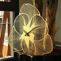 Ceas de perete, Azalea Metal Wall Clock, Dimensiune: 70 x 70 cm, Auriu