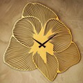 Ceas de perete, Azalea Metal Wall Clock, Dimensiune: 70 x 70 cm, Auriu