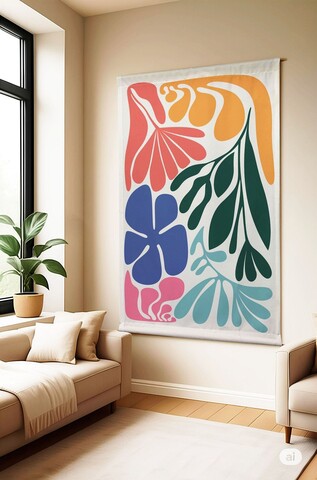 Tablou decorativ, Polybaby 4, Lățime: 100 cm Înălțime: 140 cm, Multicolor
